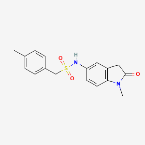 molecular formula C17H18N2O3S B2833744 N-(1-methyl-2-oxoindolin-5-yl)-1-(p-tolyl)methanesulfonamide CAS No. 921537-97-5