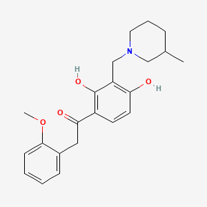 molecular formula C22H27NO4 B2833750 1-(2,4-Dihydroxy-3-((3-methylpiperidin-1-yl)methyl)phenyl)-2-(2-methoxyphenyl)ethanone CAS No. 1021218-48-3