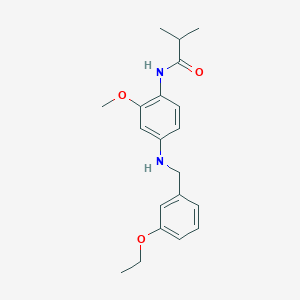 N-{4-[(3-ethoxybenzyl)amino]-2-methoxyphenyl}-2-methylpropanamide