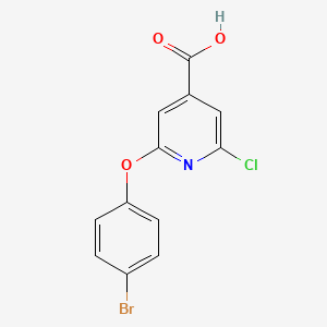 molecular formula C12H7BrClNO3 B2833760 2-(4-Bromophenoxy)-6-chloropyridine-4-carboxylic acid CAS No. 773099-34-6