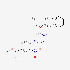 Methyl 4-(4-{[2-(allyloxy)-1-naphthyl]methyl}piperazino)-3-nitrobenzenecarboxylate