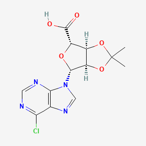 (3aS,4S,6R,6aR)-6-(6-Chloro-purin-9-yl)-2,2-dimethyl-tetrahydro-furo[3,4-d][1,3]dioxole-4-carboxylic acid