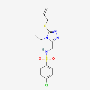 N-{[5-(allylsulfanyl)-4-ethyl-4H-1,2,4-triazol-3-yl]methyl}-4-chlorobenzenesulfonamide