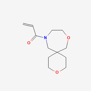 molecular formula C12H19NO3 B2833779 1-(3,8-Dioxa-11-azaspiro[5.6]dodecan-11-yl)prop-2-en-1-one CAS No. 2308316-14-3