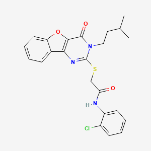 N-(2-chlorophenyl)-2-{[3-(3-methylbutyl)-4-oxo-3,4-dihydro[1]benzofuro[3,2-d]pyrimidin-2-yl]sulfanyl}acetamide