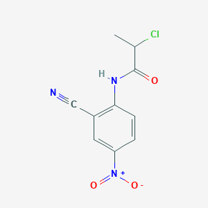 molecular formula C10H8ClN3O3 B2833794 2-chloro-N-(2-cyano-4-nitrophenyl)propanamide CAS No. 790232-17-6