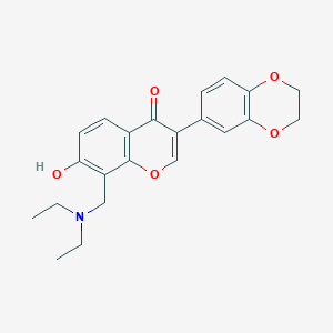 8-(Diethylaminomethyl)-3-(2,3-dihydro-1,4-benzodioxin-6-yl)-7-hydroxy-1-benzopyran-4-one