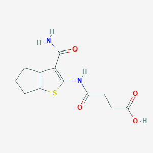 3-({3-carbamoyl-4H,5H,6H-cyclopenta[b]thiophen-2-yl}carbamoyl)propanoic acid