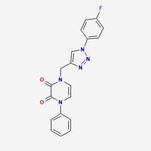 1-[[1-(4-Fluorophenyl)triazol-4-yl]methyl]-4-phenylpyrazine-2,3-dione