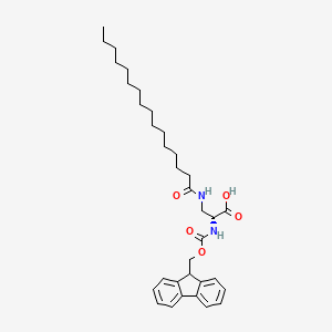 molecular formula C34H48N2O5 B2833829 Fmoc-D-Dap(Palm)-OH CAS No. 2389078-17-3