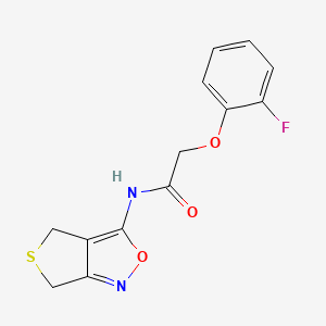 molecular formula C13H11FN2O3S B2833835 N-(4,6-dihydrothieno[3,4-c]isoxazol-3-yl)-2-(2-fluorophenoxy)acetamide CAS No. 1207035-64-0