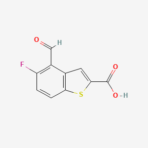5-Fluoro-4-formyl-1-benzothiophene-2-carboxylic acid