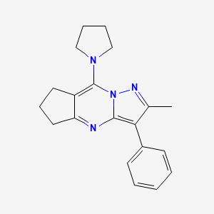 2-methyl-3-phenyl-8-(pyrrolidin-1-yl)-6,7-dihydro-5H-cyclopenta[d]pyrazolo[1,5-a]pyrimidine
