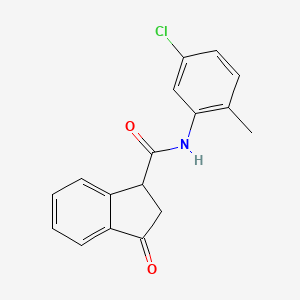 molecular formula C17H14ClNO2 B2833868 N-(5-chloro-2-methylphenyl)-3-oxo-2,3-dihydro-1H-indene-1-carboxamide CAS No. 1207022-07-8