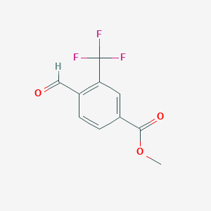 molecular formula C10H7F3O3 B2833877 Methyl 4-formyl-3-(trifluoromethyl)benzoate CAS No. 1823806-70-7