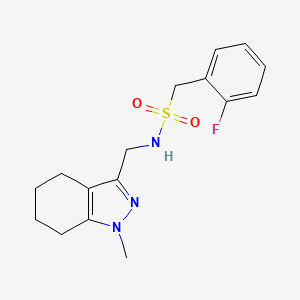 molecular formula C16H20FN3O2S B2833885 1-(2-fluorophenyl)-N-((1-methyl-4,5,6,7-tetrahydro-1H-indazol-3-yl)methyl)methanesulfonamide CAS No. 1448062-81-4