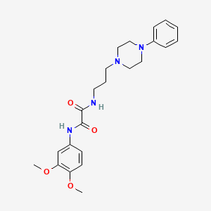 molecular formula C23H30N4O4 B2833890 N1-(3,4-dimethoxyphenyl)-N2-(3-(4-phenylpiperazin-1-yl)propyl)oxalamide CAS No. 1049520-19-5