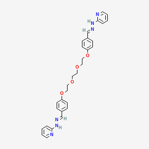 2,2'-{1,2-Ethanediylbis[oxy-2,1-ethanediyloxy-4,1-phenylene(E)methylylidene(2E)-1-hydrazinyl-2-ylidene]}dipyridine