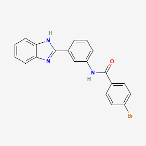 molecular formula C20H14BrN3O B2833894 N-(3-(1H-苯并咪唑-2-基)苯基)-4-溴苯甲酰胺 CAS No. 404856-70-8
