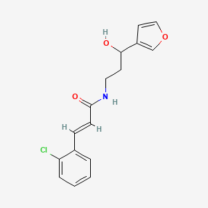 (E)-3-(2-chlorophenyl)-N-(3-(furan-3-yl)-3-hydroxypropyl)acrylamide