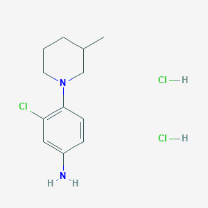 molecular formula C12H19Cl3N2 B2833900 3-Chloro-4-(3-methylpiperidin-1-yl)aniline dihydrochloride CAS No. 1431963-83-5