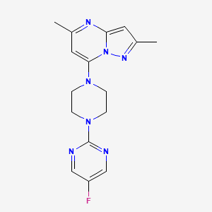 2-(4-{2,5-Dimethylpyrazolo[1,5-a]pyrimidin-7-yl}piperazin-1-yl)-5-fluoropyrimidine