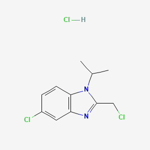5-Chloro-2-(chloromethyl)-1-propan-2-ylbenzimidazole;hydrochloride