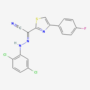 (2E)-N-(2,5-dichloroanilino)-4-(4-fluorophenyl)-1,3-thiazole-2-carboximidoyl cyanide
