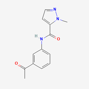 molecular formula C13H13N3O2 B2833917 N-(3-acetylphenyl)-1-methyl-1H-pyrazole-5-carboxamide CAS No. 522619-31-4