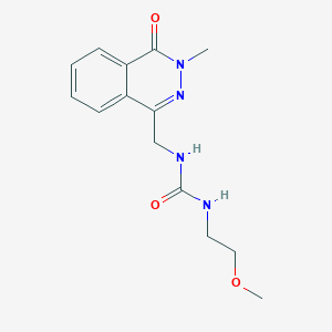 molecular formula C14H18N4O3 B2833918 1-(2-Methoxyethyl)-3-((3-methyl-4-oxo-3,4-dihydrophthalazin-1-yl)methyl)urea CAS No. 1396866-32-2