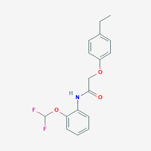 molecular formula C17H17F2NO3 B283392 N-[2-(difluoromethoxy)phenyl]-2-(4-ethylphenoxy)acetamide 