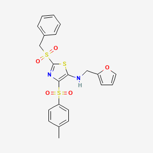 2-(benzylsulfonyl)-N-(furan-2-ylmethyl)-4-tosylthiazol-5-amine