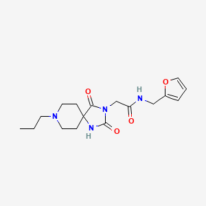molecular formula C17H24N4O4 B2833924 2-(2,4-dioxo-8-propyl-1,3,8-triazaspiro[4.5]decan-3-yl)-N-(furan-2-ylmethyl)acetamide CAS No. 923232-72-8