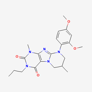 9-(2,4-dimethoxyphenyl)-1,7-dimethyl-3-propyl-7,8-dihydro-6H-purino[7,8-a]pyrimidine-2,4-dione