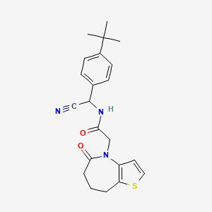 N-[(4-tert-butylphenyl)(cyano)methyl]-2-{5-oxo-4H,5H,6H,7H,8H-thieno[3,2-b]azepin-4-yl}acetamide