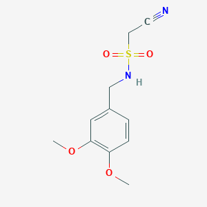 molecular formula C11H14N2O4S B2833949 1-氰基-N-[(3,4-二甲氧基苯基)甲基]甲磺酰胺 CAS No. 951399-50-1