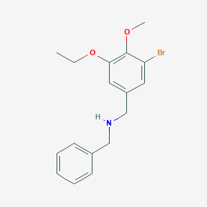 molecular formula C17H20BrNO2 B283395 N-benzyl-N-(3-bromo-5-ethoxy-4-methoxybenzyl)amine 