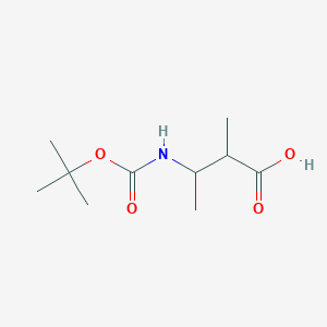 molecular formula C10H19NO4 B2833964 3-{[(叔丁氧基)羰基]氨基}-2-甲基丁酸 CAS No. 388072-71-7