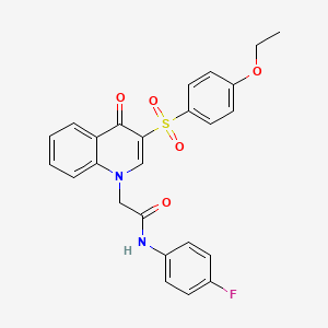 molecular formula C25H21FN2O5S B2833972 2-(3-((4-ethoxyphenyl)sulfonyl)-4-oxoquinolin-1(4H)-yl)-N-(4-fluorophenyl)acetamide CAS No. 895645-88-2