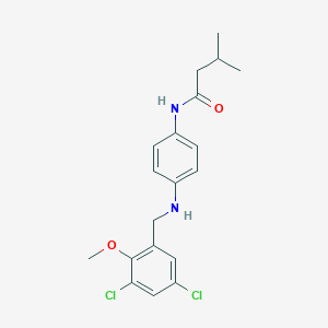 molecular formula C19H22Cl2N2O2 B283398 N-{4-[(3,5-dichloro-2-methoxybenzyl)amino]phenyl}-3-methylbutanamide 