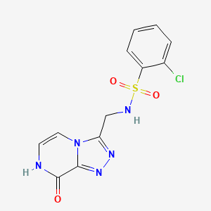 2-chloro-N-((8-hydroxy-[1,2,4]triazolo[4,3-a]pyrazin-3-yl)methyl)benzenesulfonamide