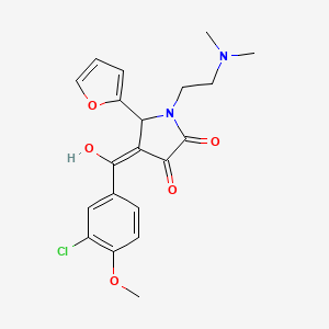 molecular formula C20H21ClN2O5 B2833987 4-(3-氯-4-甲氧基苯甲酰)-1-(2-(二甲基氨基)乙基)-5-(呋喃-2-基)-3-羟基-1H-吡咯-2(5H)-酮 CAS No. 636988-28-8