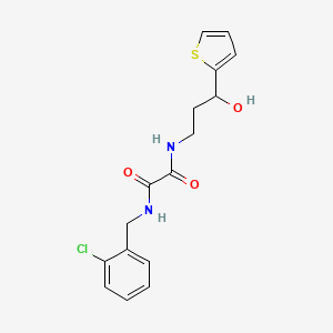 molecular formula C16H17ClN2O3S B2833988 N1-(2-氯苄基)-N2-(3-羟基-3-(噻吩-2-基)丙基)草酰胺 CAS No. 1421442-04-7