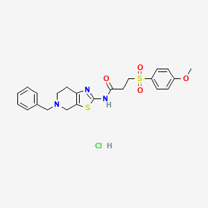 N-(5-benzyl-4,5,6,7-tetrahydrothiazolo[5,4-c]pyridin-2-yl)-3-((4-methoxyphenyl)sulfonyl)propanamide hydrochloride