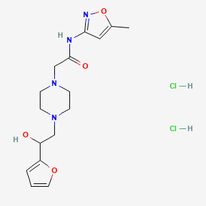 2-(4-(2-(furan-2-yl)-2-hydroxyethyl)piperazin-1-yl)-N-(5-methylisoxazol-3-yl)acetamide dihydrochloride