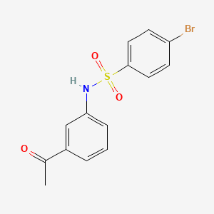 molecular formula C14H12BrNO3S B2833993 N-(3-acetylphenyl)-4-bromobenzene-1-sulfonamide CAS No. 76883-64-2