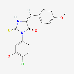 1-(4-chloro-3-methoxyphenyl)-4-[(4-methoxyphenyl)methylidene]-2-sulfanyl-4,5-dihydro-1H-imidazol-5-one