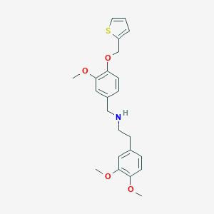 molecular formula C23H27NO4S B283400 2-(3,4-dimethoxyphenyl)-N-[[3-methoxy-4-(thiophen-2-ylmethoxy)phenyl]methyl]ethanamine 