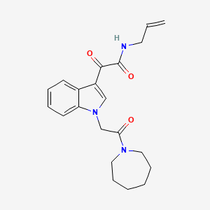 2-[1-[2-(azepan-1-yl)-2-oxoethyl]indol-3-yl]-2-oxo-N-prop-2-enylacetamide