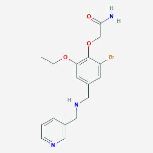 molecular formula C17H20BrN3O3 B283401 2-(2-Bromo-6-ethoxy-4-{[(3-pyridinylmethyl)amino]methyl}phenoxy)acetamide 